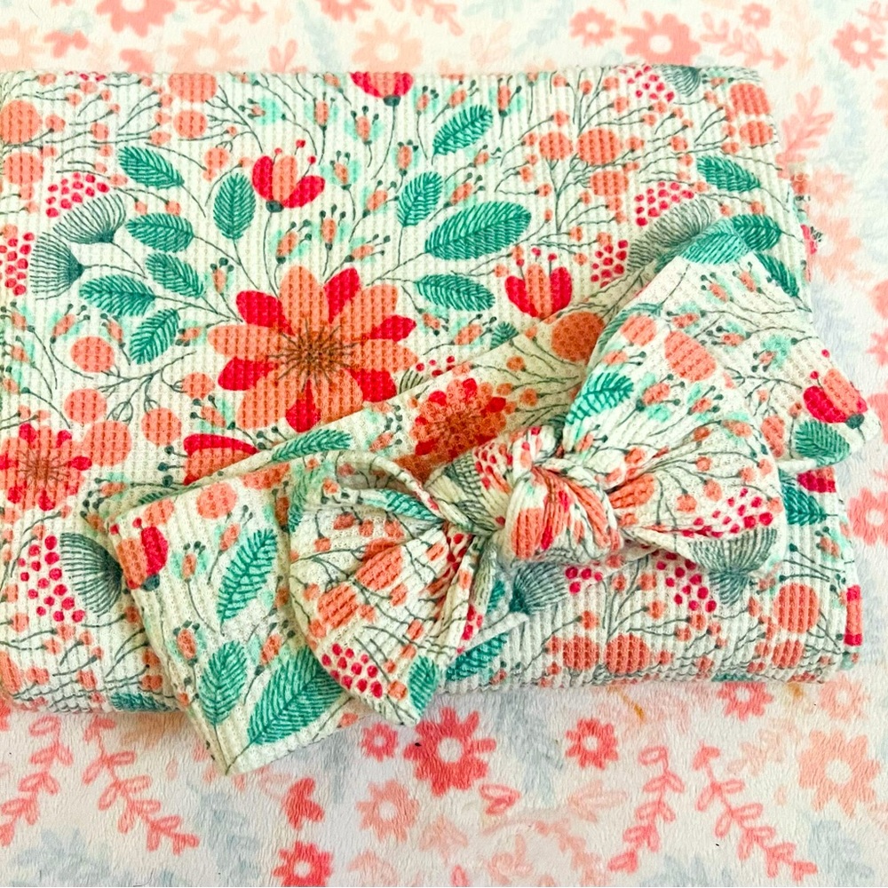 Infant wrap and headband.